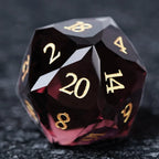 Bear Dice DND Multi-Sided Engraved Glass Gemstone Dice Set