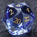 Bear Dice DND Multi-Sided Engraved Glass Gemstone Dice Set