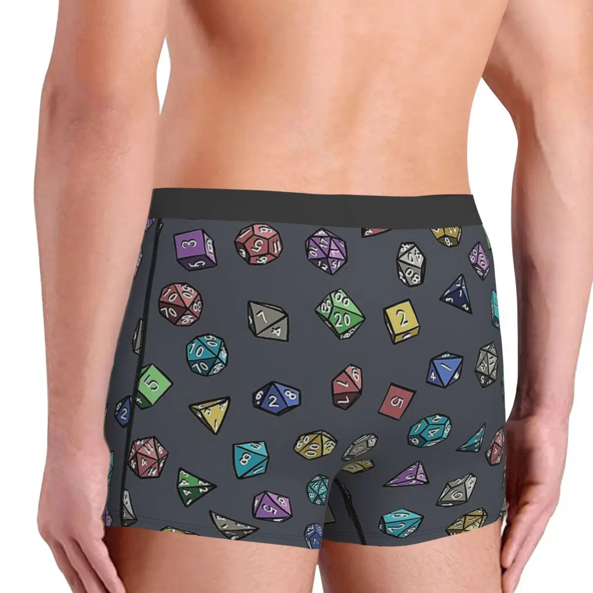 DND Game Dice Pattern Underpants Cotton Panties Man Underwear Comfortable Shorts Boxer Briefs