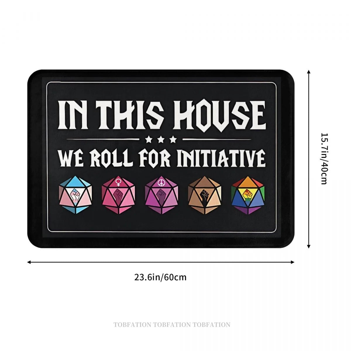 DND Game Non-slip Doormat Kitchen Mat In This House We Roll For Initiative Balcony Carpet Welcome Rug Bedroom Decor