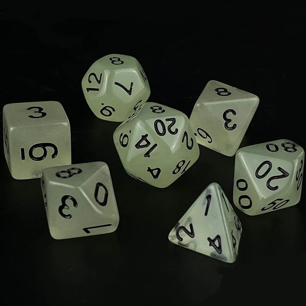 DND Glow-in-the-dark Dice Polyhedral Number Dice D+D Dice Set For Dungeon and Dragon Pathfinder Role Playing Game(RPG)/MTG Game