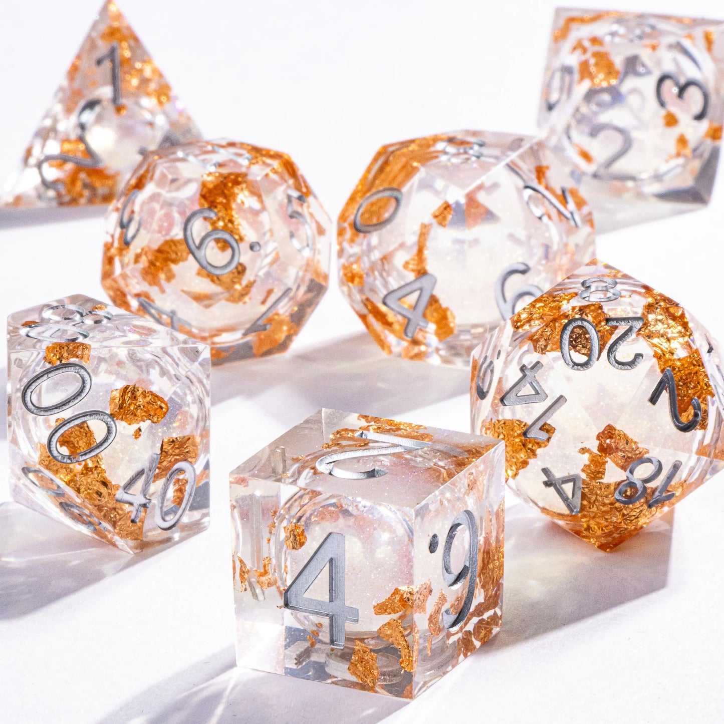 DnD Liquid Core Resin Dice, Handmade Liquid Dice, Polyhedral Dice Set for Dungeons and Dragons, Galaxy Dice Set, dice set dnd