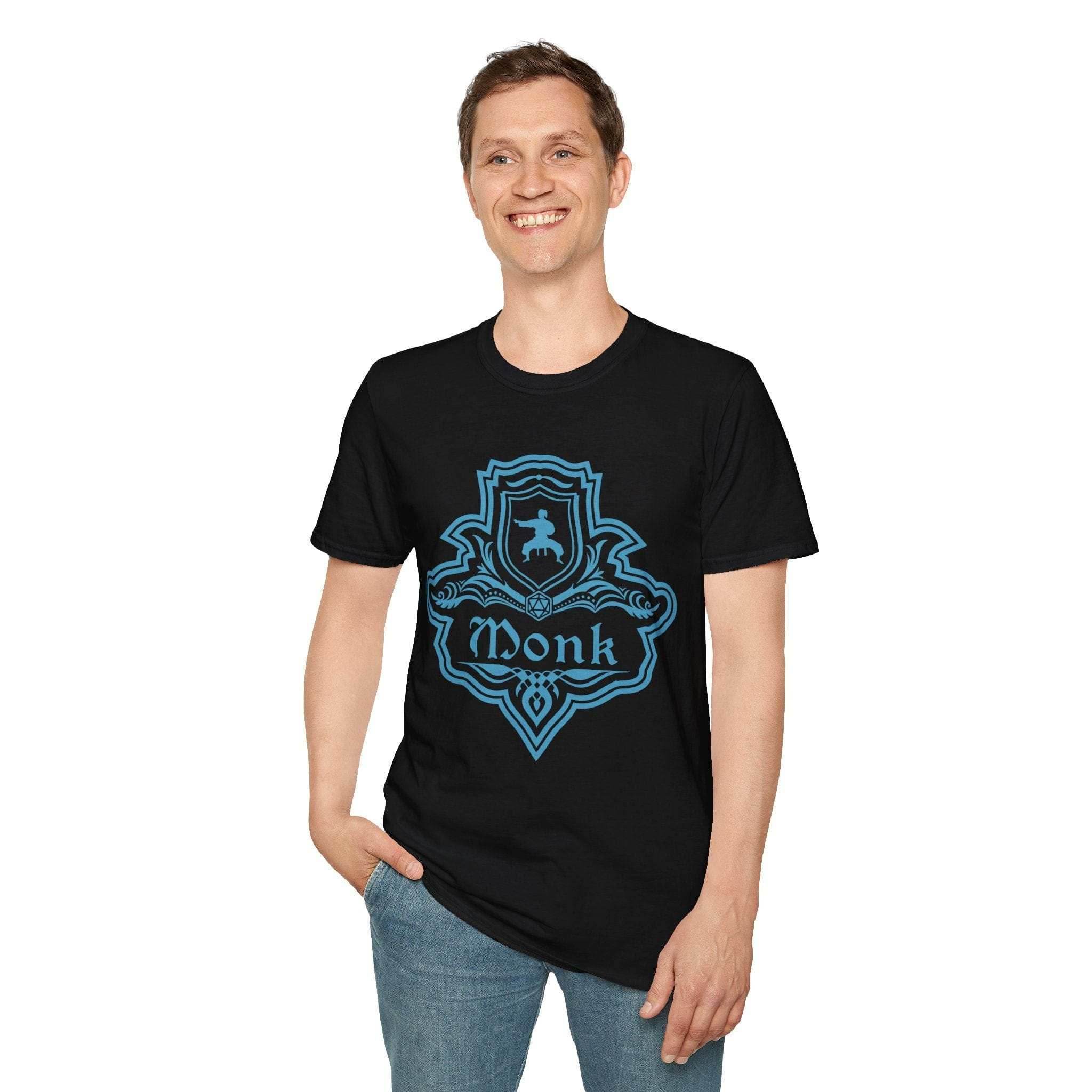 DnD Monk Class Emblem T-Shirt - Navy / S
