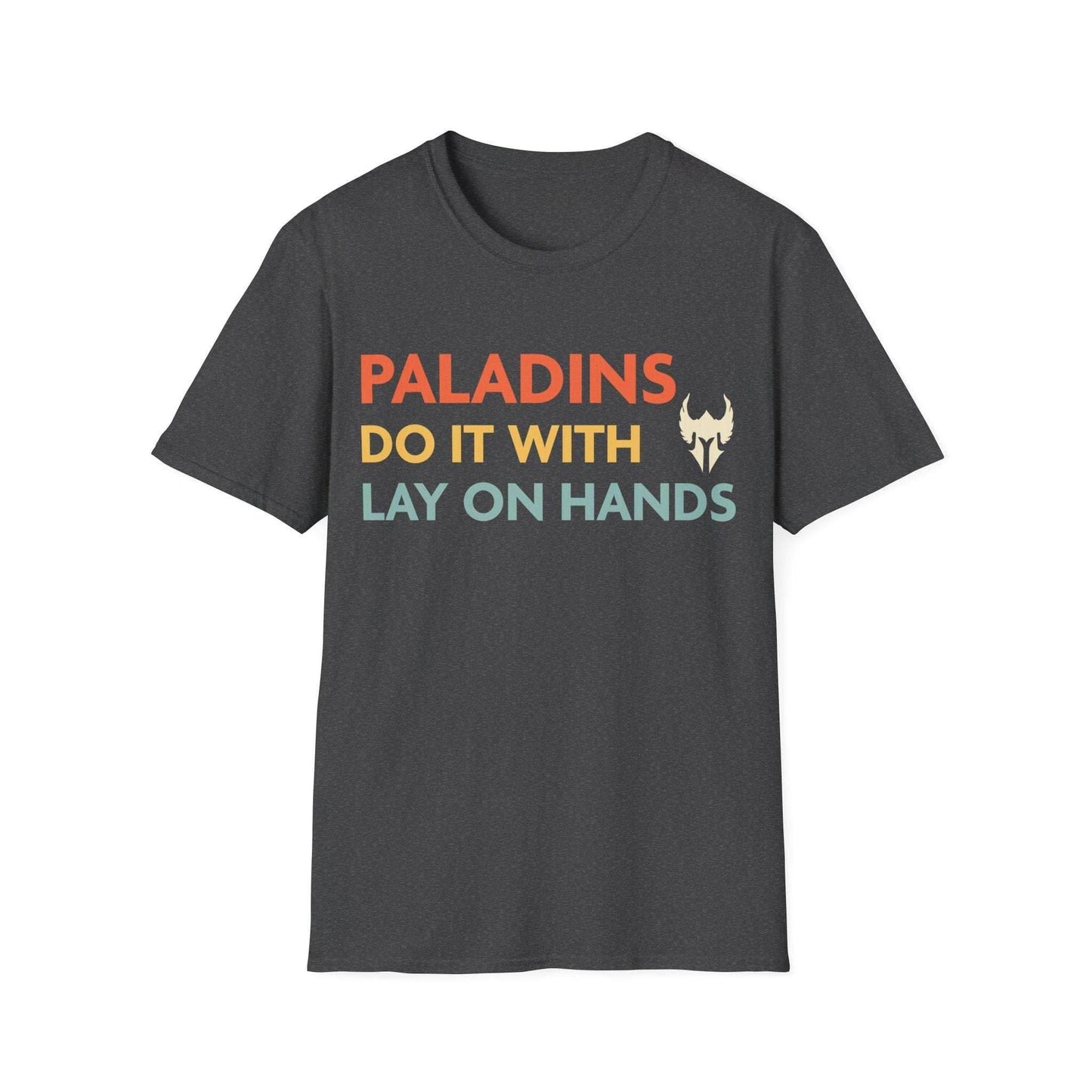 DnD Paladins Do It With Lay On Hands Shirt - Dark Heather / S