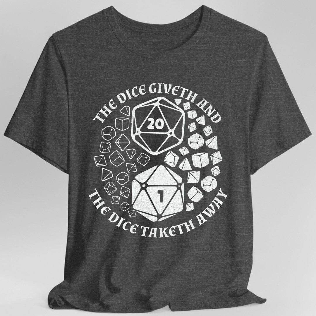 DnD Shirt - Yin Yang Dice - Dark Heather / S