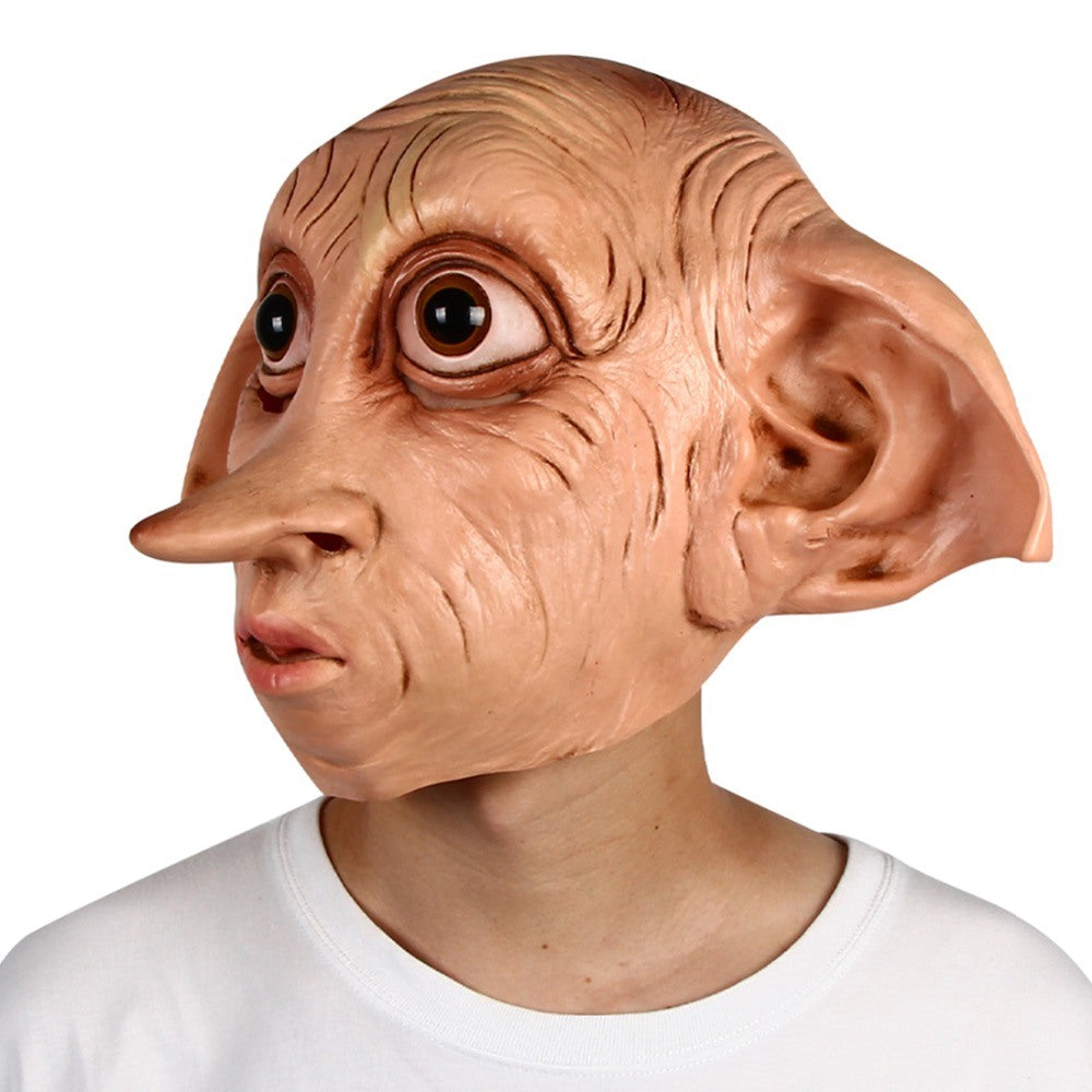 Dobby Mask House-Elf Cosplay Costume Props Halloween Fancy Dress Party Headgear Meng Stay Lifelike Dress Up