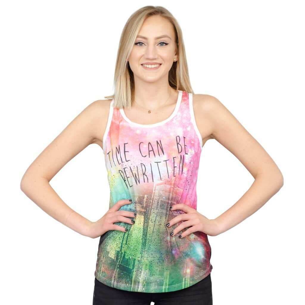 Doctor Who Time Can Be Rewritten Racerback Tank - S