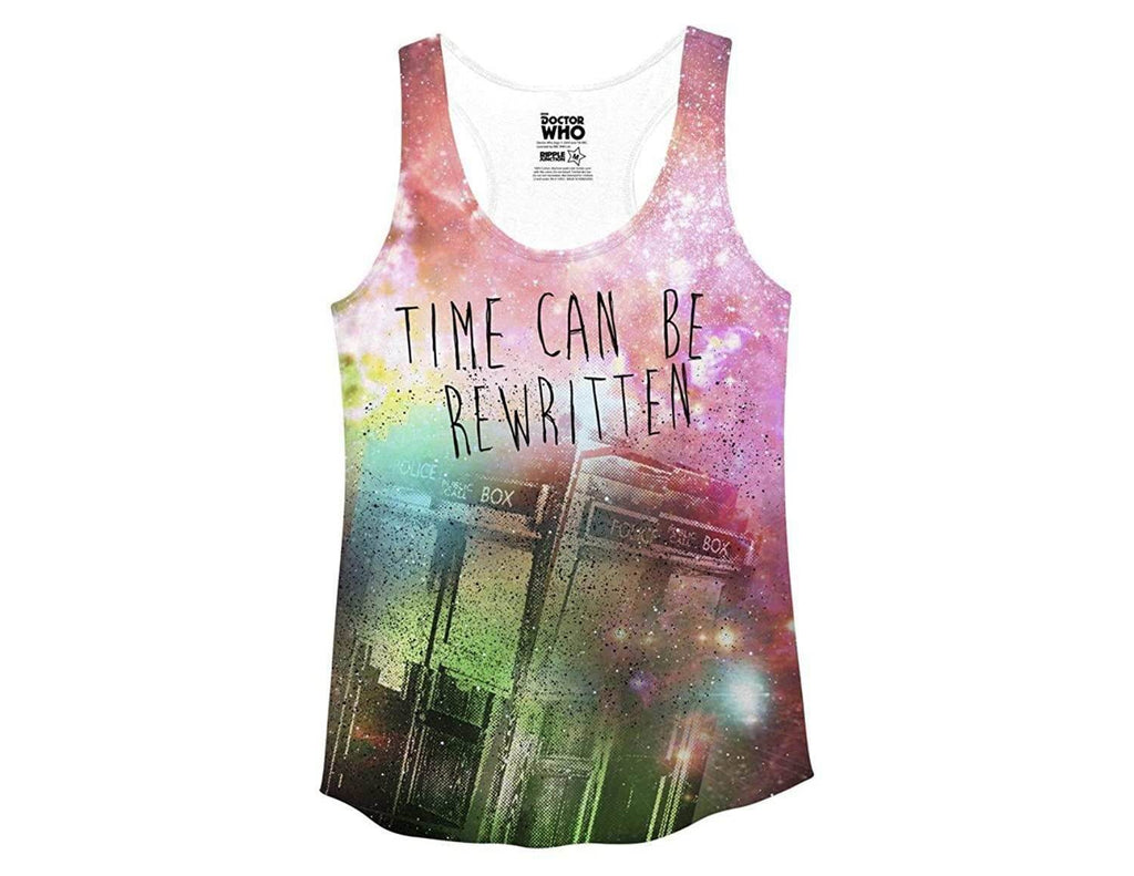 Doctor Who Time Can Be Rewritten Racerback Tank - L