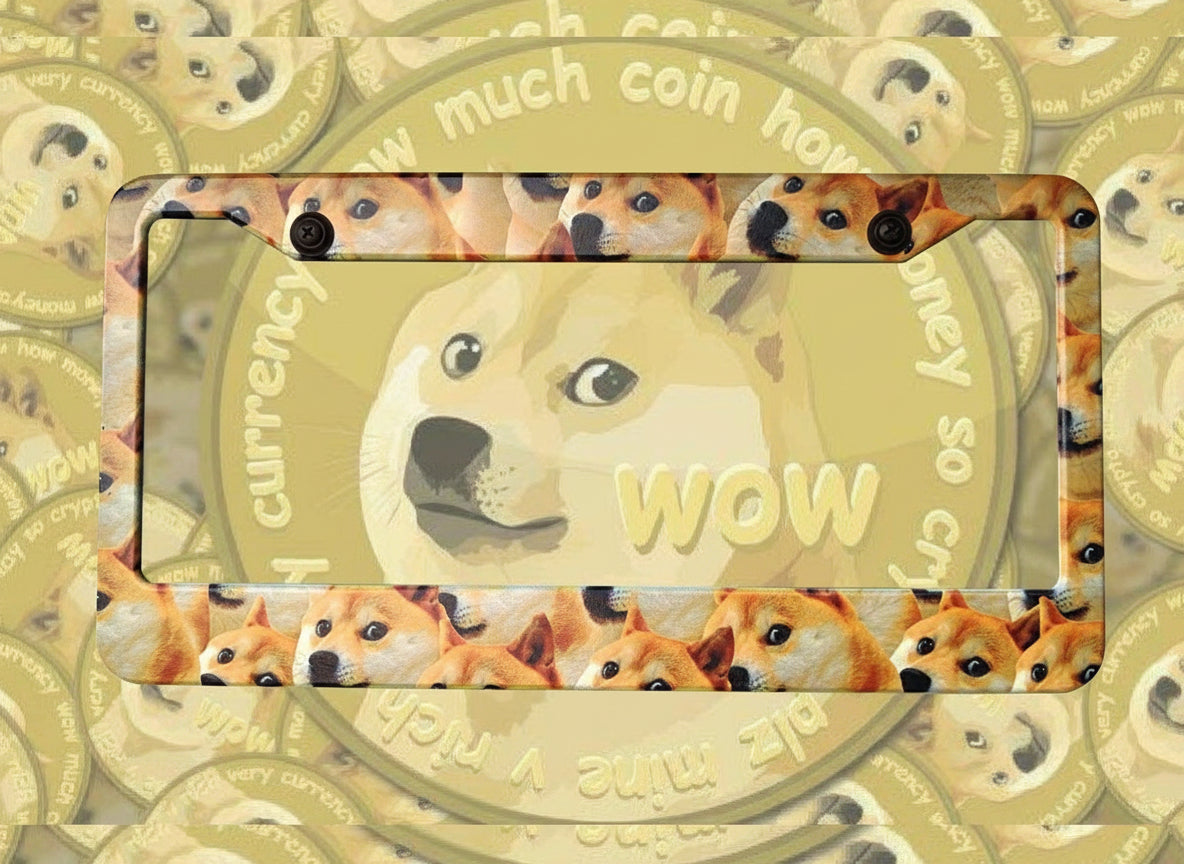 Doge License Plate Frame