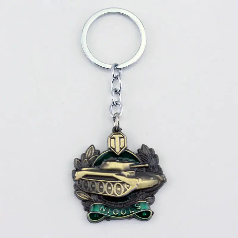 dongsheng World of Tanks WOT Hot Game 3Colors Metal Tank Key Ring Keychain Pendant Gift -50