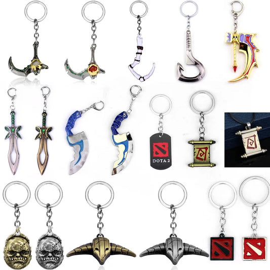 Dota 2 keychain Pudge Toys Game Weapons Sword Talisman Props Ornaments Car Styling Decor Gift for Player