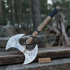 Handcrafted Double-Headed Viking Style Axe – Decorative Collector’s Piece | Two Variations | JW SteelCrafts