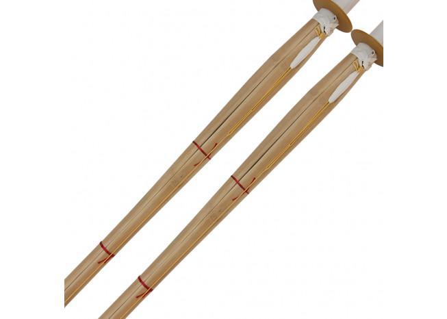 Double Training Bamboo Shinai Sword Set Sheath Combo