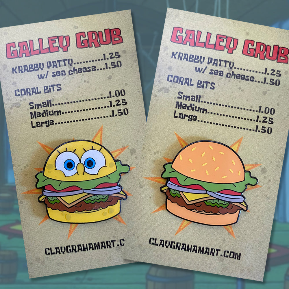 Hamburger Patty Blind Bag 1.25 enamel pin