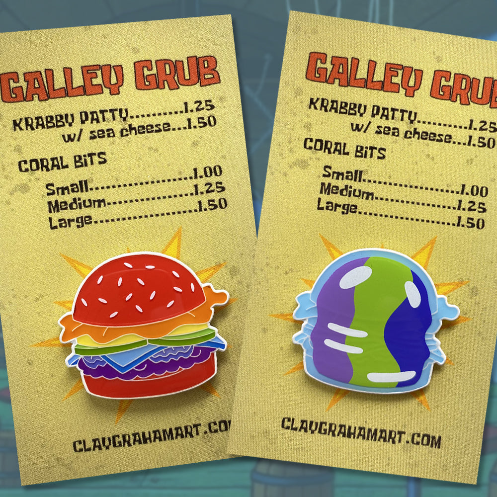 Hamburger Patty Blind Bag 1.25 enamel pin