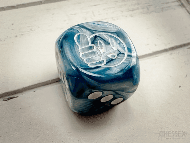 Thumbs Up (Dice colors are filled at random) | Pipped Dice 16mm - 