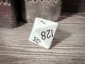 Ivory/black 8-Sided Doubling Cube | 1-128 Backgammon Type Novelty Dice - 