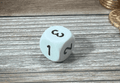Opaque White /black 16mm d3 (d6 w/ 1-2-3 twice) White/black (SOLD PER PIECE) - 