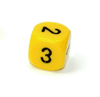 Opaque Yellow/black 16mm d3 (d6 w/ 1-2-3 twice) Yellow/black (SOLD PER PIECE) - 