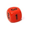 Opaque Orange/black 16mm d3 (d6 w/ 1-2-3 twice) Orange/black (SOLD PER PIECE) - 