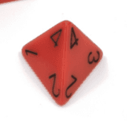 Opaque Polyhedral Orange /black d4 | 4-Sided Dice (sold per die) - 