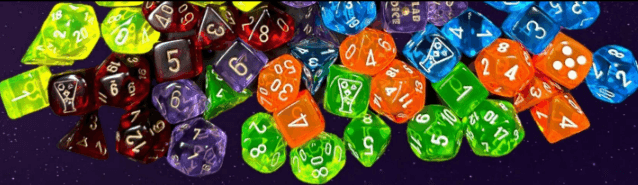 Translucent Polyhedral Neon Yellow/white 7-Die Set (with bonus die) - 