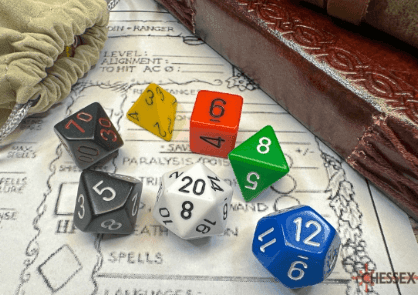 Nostalgia Opaque GM & Beginner Player Polyhedral 7-Die Set - 