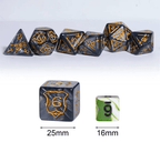 Giant Fighter Pearl Dice (7) with Gold Numbers JUMBO Dice Set (Available in Several Colors) - White w/Gold