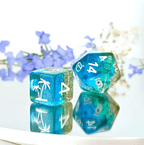 Coconut Themed Dice | 7-Dice Resin Dice Set Polyhederal Dice Set - 