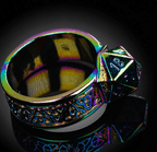 Dice Ring Rainbow Metal Triquetra | DND Convention Cosplay - 