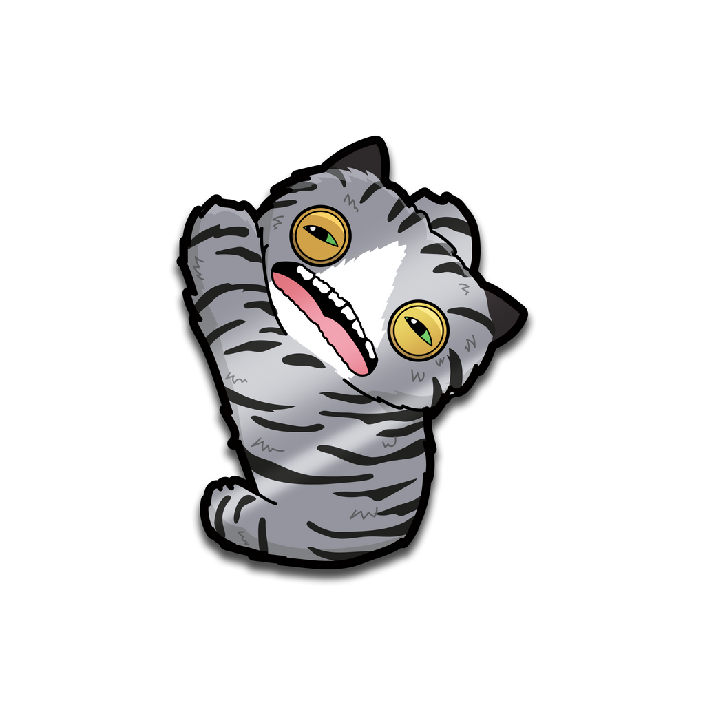 Fuggler - Alley Cats Wide-Eyed Cat AR Pin