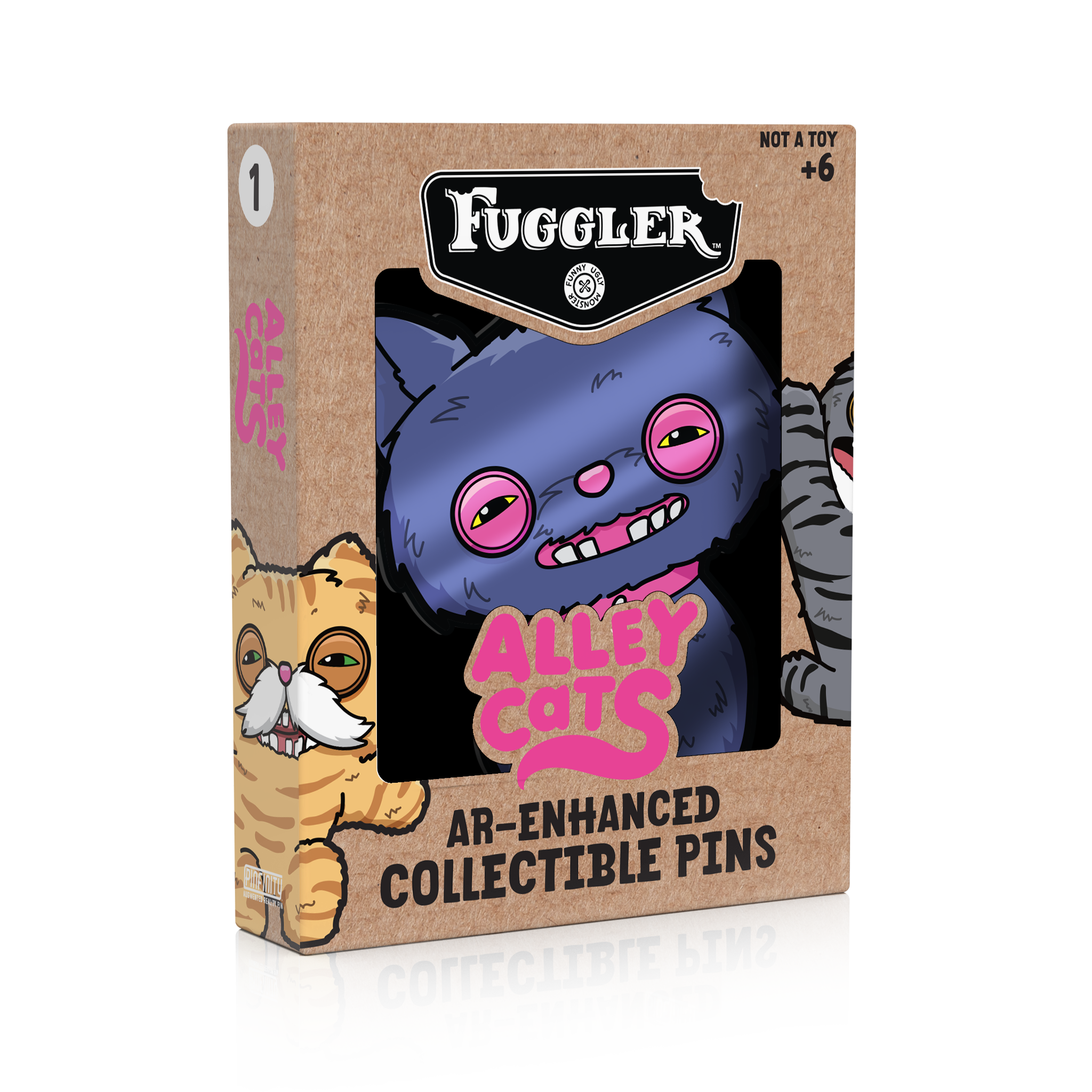 Fuggler - Alley Cats Cheezee (Blue) AR Pin