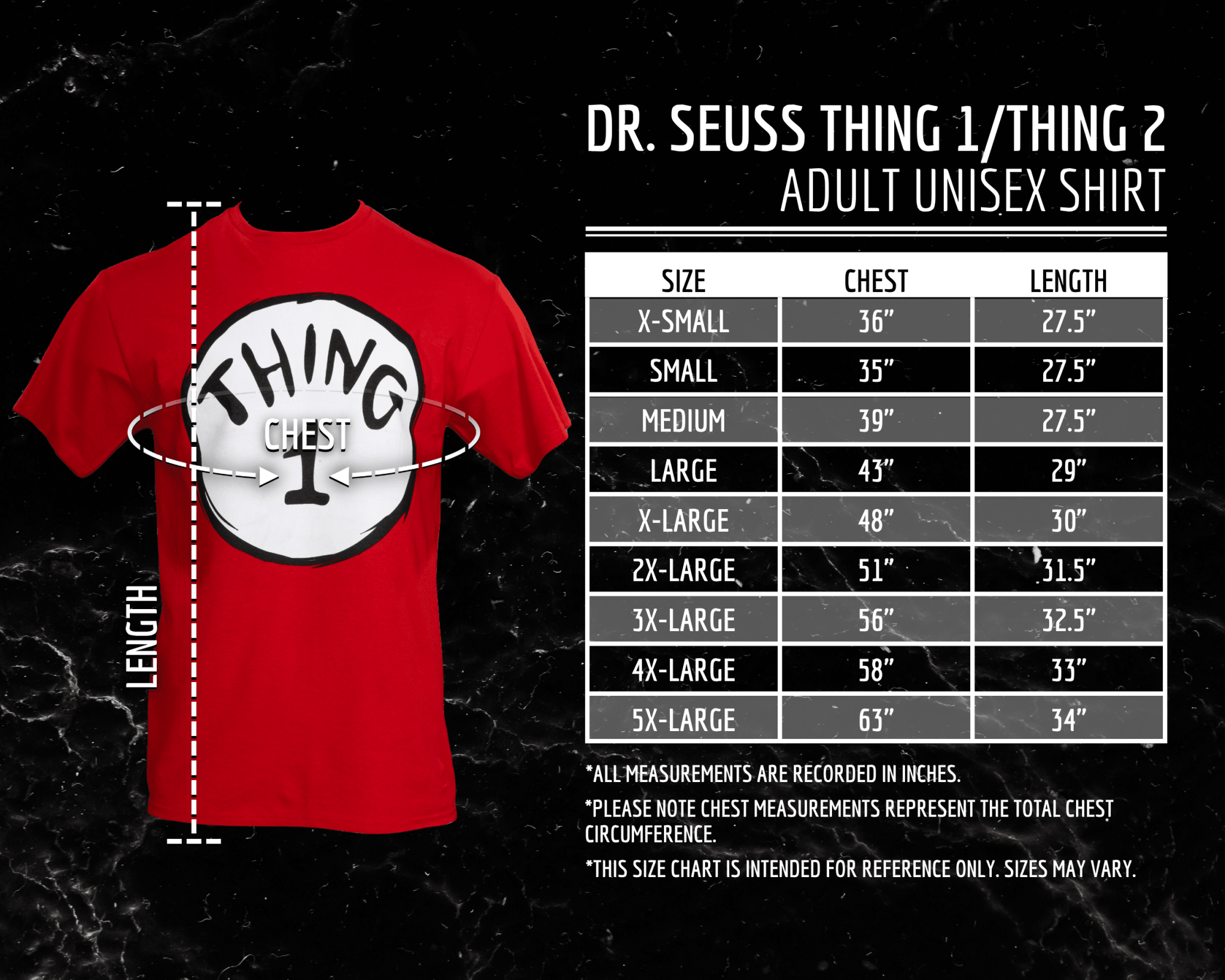 Dr Seuss Thing 2 Adult Short Sleeves Red T-Shirt