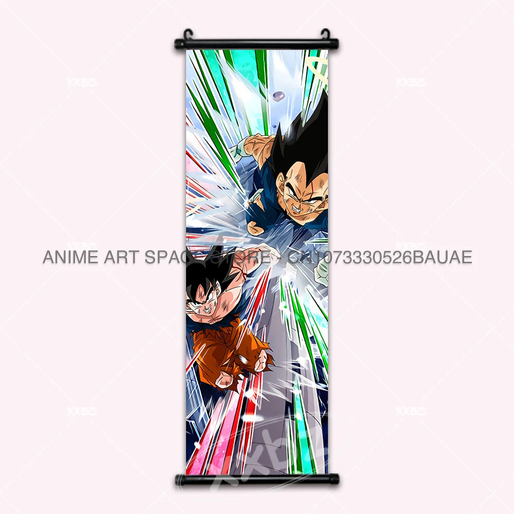 Dragon Ball DAIMA Hanging Painting Raditz Home Decoration Son Goku Wall Art Super Saiyan 4 Gogeta Scroll Picture Dabura Poster