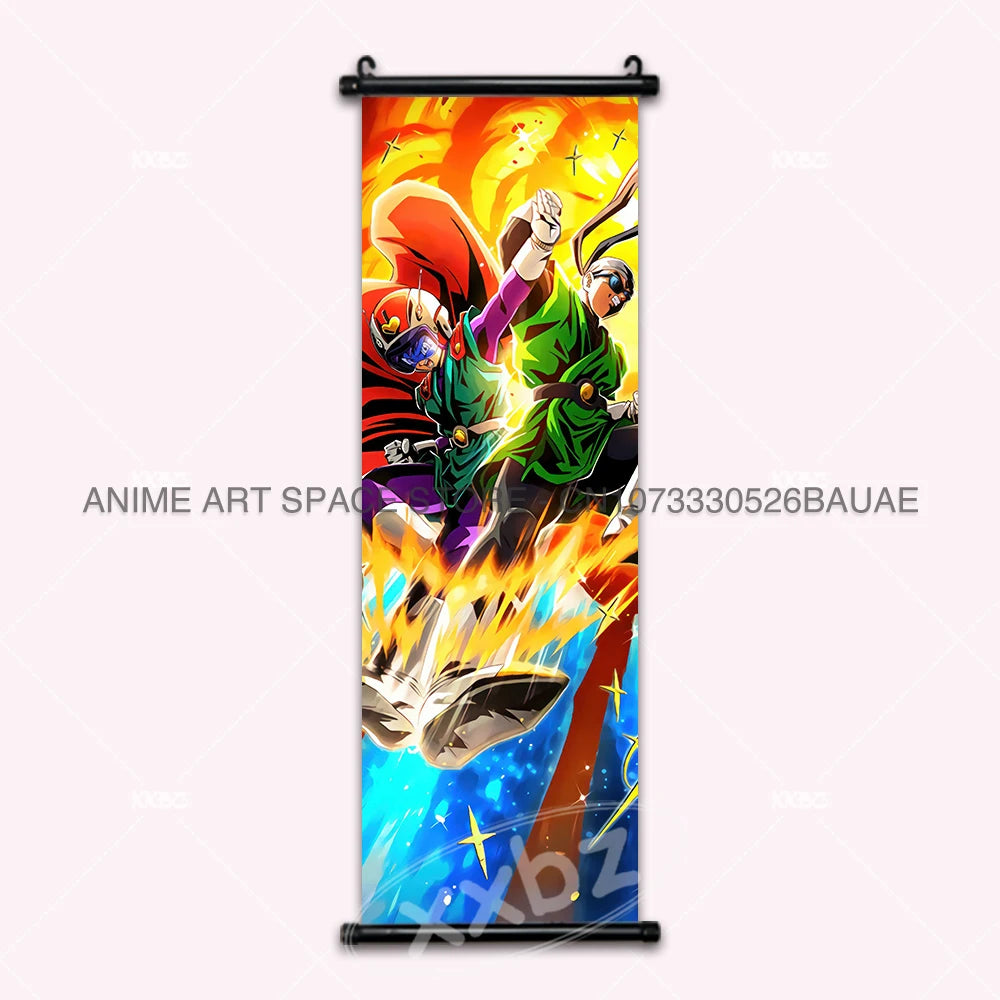 Dragon Ball DAIMA Hanging Painting Raditz Home Decoration Son Goku Wall Art Super Saiyan 4 Gogeta Scroll Picture Dabura Poster