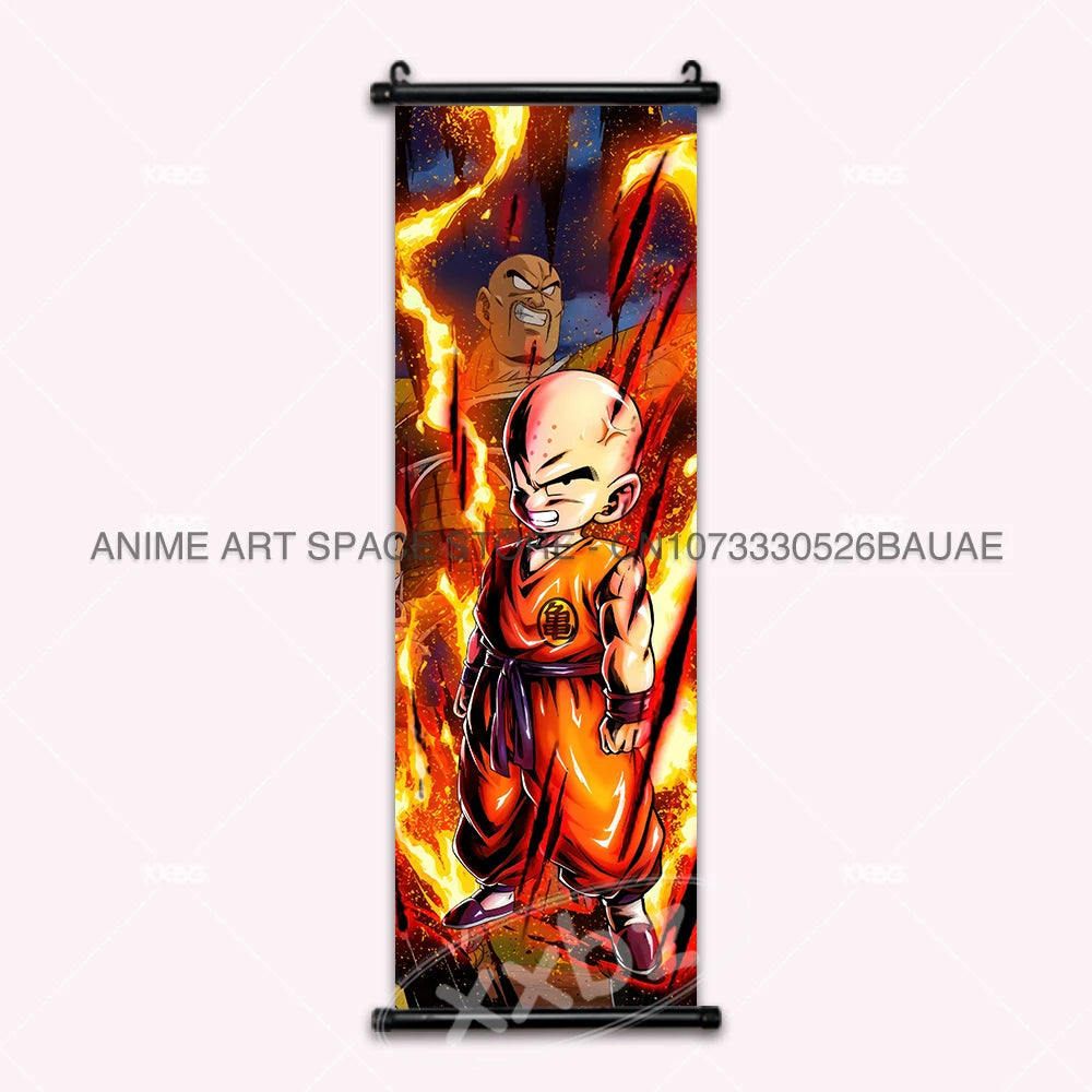 Dragon Ball DAIMA Hanging Painting Raditz Home Decoration Son Goku Wall Art Super Saiyan 4 Gogeta Scroll Picture Dabura Poster