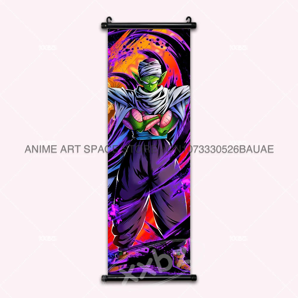 Dragon Ball DAIMA Hanging Painting Raditz Home Decoration Son Goku Wall Art Super Saiyan 4 Gogeta Scroll Picture Dabura Poster