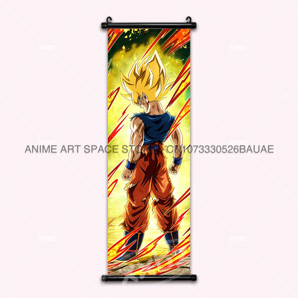 Dragon Ball DAIMA Hanging Painting Raditz Home Decoration Son Goku Wall Art Super Saiyan 4 Gogeta Scroll Picture Dabura Poster