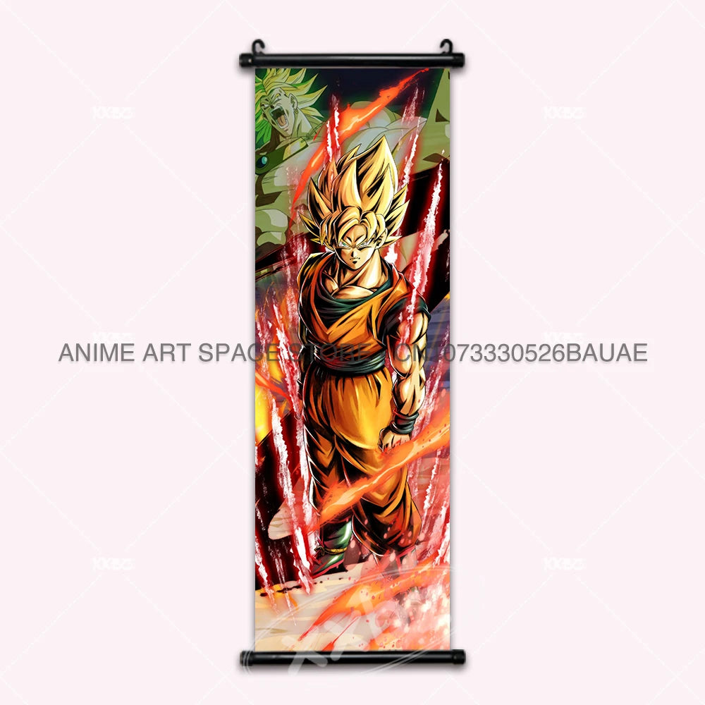 Dragon Ball DAIMA Hanging Painting Raditz Home Decoration Son Goku Wall Art Super Saiyan 4 Gogeta Scroll Picture Dabura Poster