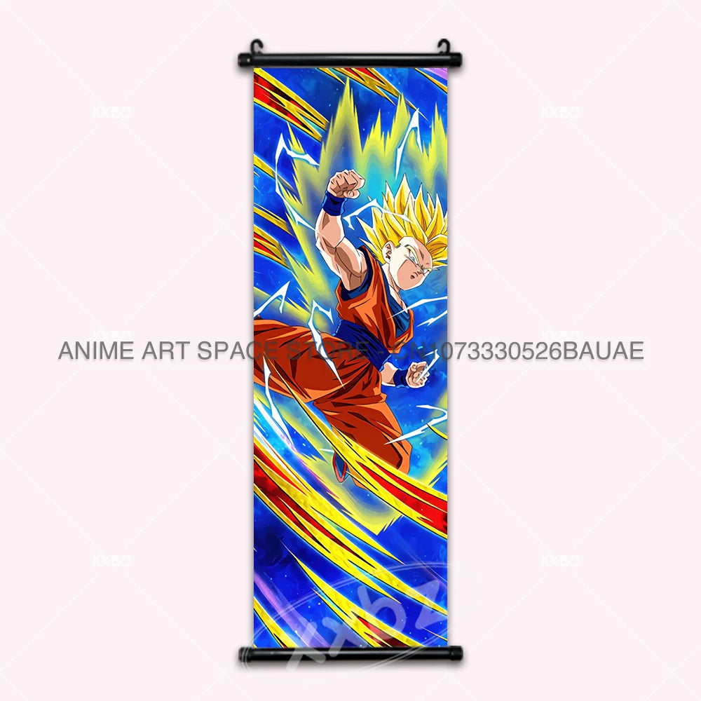 Dragon Ball DAIMA Hanging Painting Raditz Home Decoration Son Goku Wall Art Super Saiyan 4 Gogeta Scroll Picture Dabura Poster