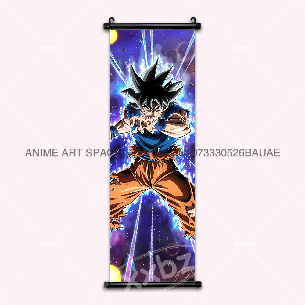 Dragon Ball DAIMA Hanging Painting Raditz Home Decoration Son Goku Wall Art Super Saiyan 4 Gogeta Scroll Picture Dabura Poster