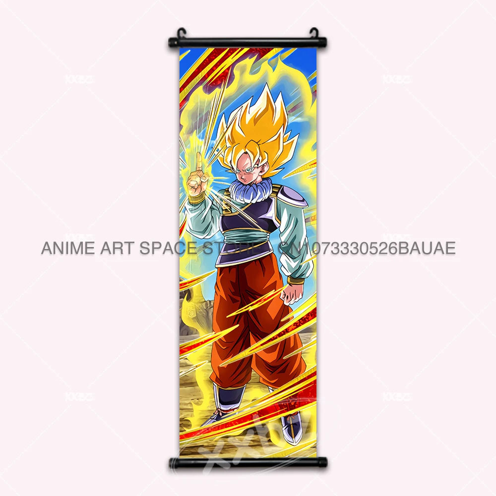 Dragon Ball DAIMA Hanging Painting Raditz Home Decoration Son Goku Wall Art Super Saiyan 4 Gogeta Scroll Picture Dabura Poster