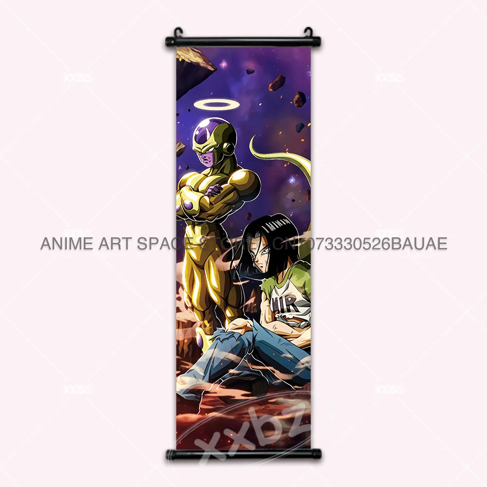 Dragon Ball DAIMA Hanging Painting Raditz Home Decoration Son Goku Wall Art Super Saiyan 4 Gogeta Scroll Picture Dabura Poster