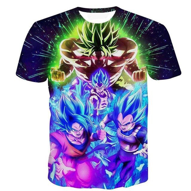 Dragon Ball DBZ Bulma Super Saiyan Vegeta 3d print Kids Goku T shirt  Japan Anime Tshirts