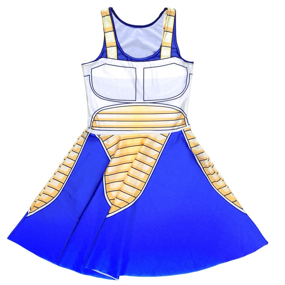 Dragon Ball Vegtea Dress Slim Mini Dresses