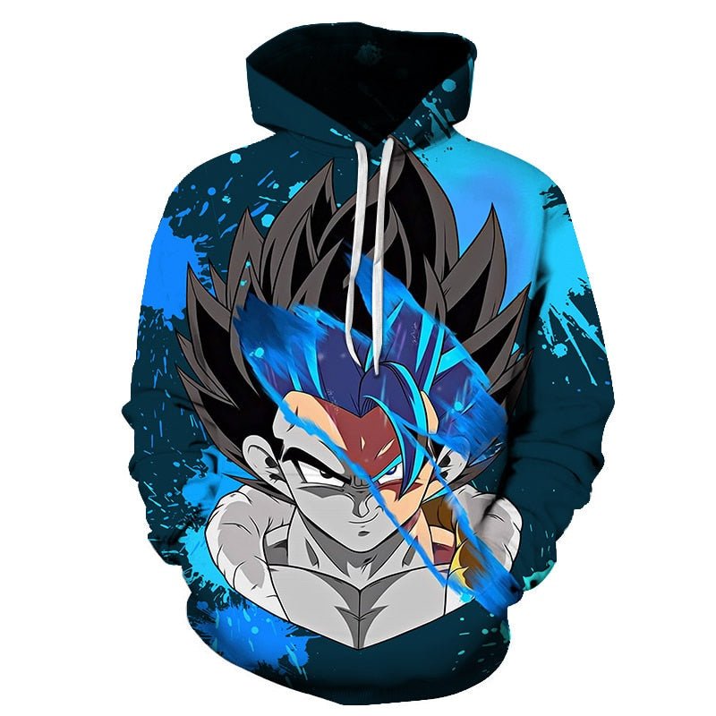 Dragon Ball Z Hoodies 3D Hooded Pullover Coats Sportswear Sweatshirt Dragonball Super Saiyan Son Goku Vegeta Outfit Outwear Tops