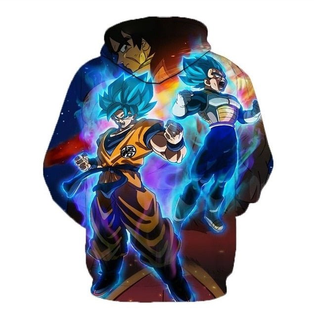 Dragon Ball Z Hoodies 3D Hooded Pullover Coats Sportswear Sweatshirt Dragonball Super Saiyan Son Goku Vegeta Outfit Outwear Tops