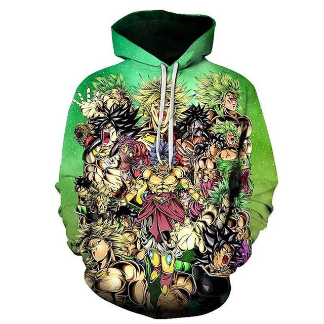 Dragon Ball Z Hoodies 3D Hooded Pullover Coats Sportswear Sweatshirt Dragonball Super Saiyan Son Goku Vegeta Outfit Outwear Tops