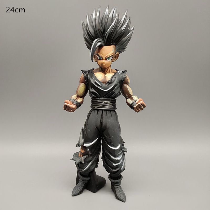 Dragon Ball Z Son Goku Sun Gohan Battle Damaged Cartoon Version Super Saiyan Doll Collection Model Toy Children's Gift