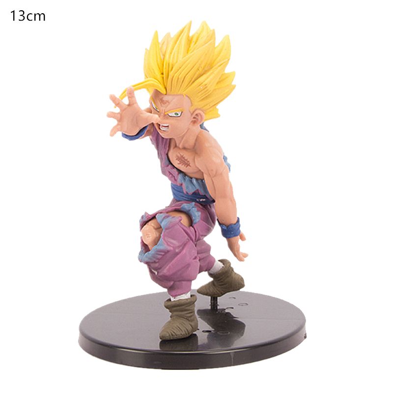 Dragon Ball Z Son Goku Sun Gohan Battle Damaged Cartoon Version Super Saiyan Doll Collection Model Toy Children's Gift